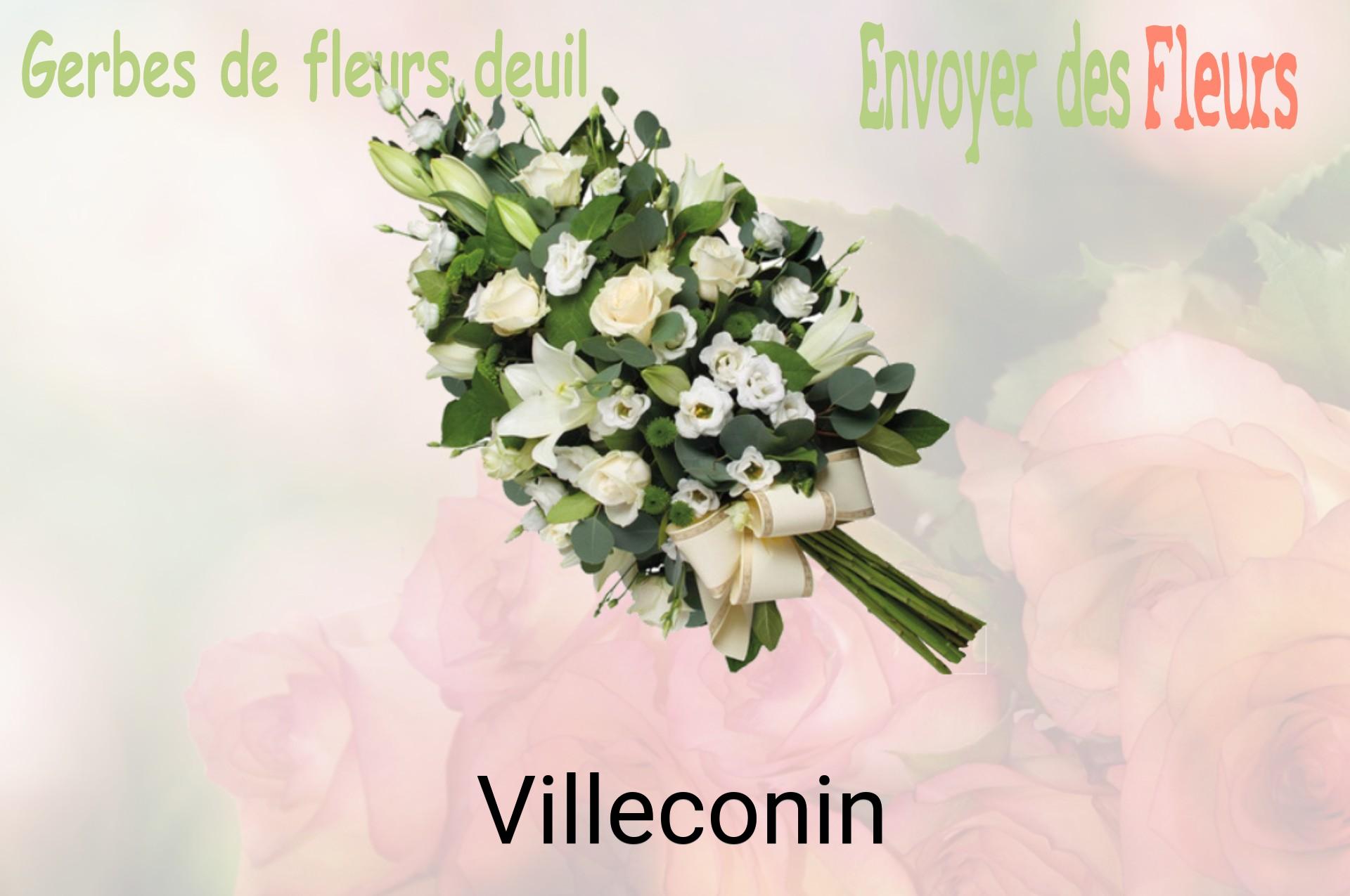 Gerbe de fleurs de deuil livrée à Villeconin